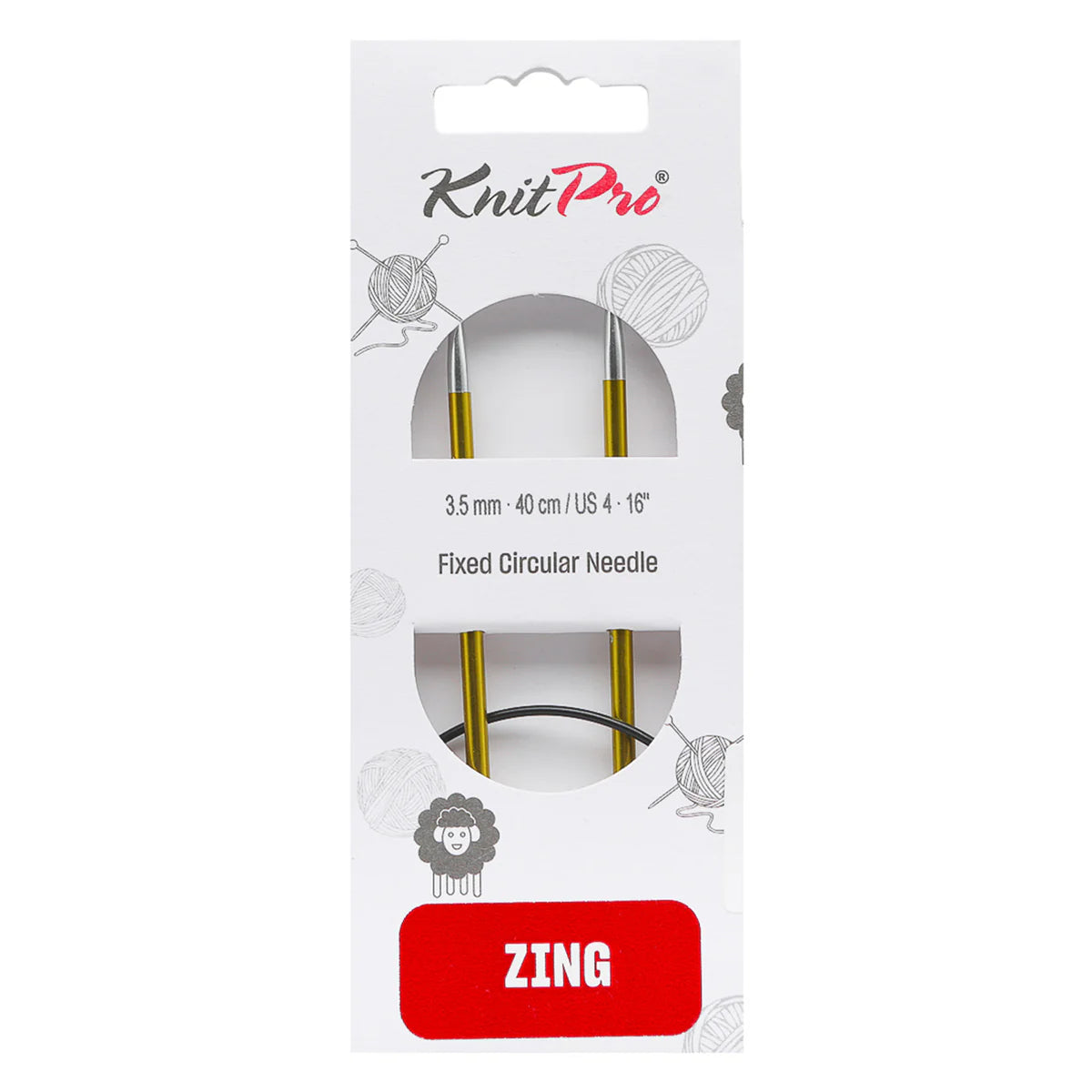 KnitPro ZING Circular Knitting Needles 40 cm