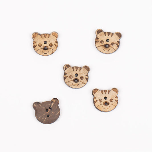 Drops Coconut Tiger Button no. 801 (15mm)