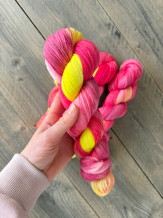 Hand Dyed yarn by Stoncusknit colour 6