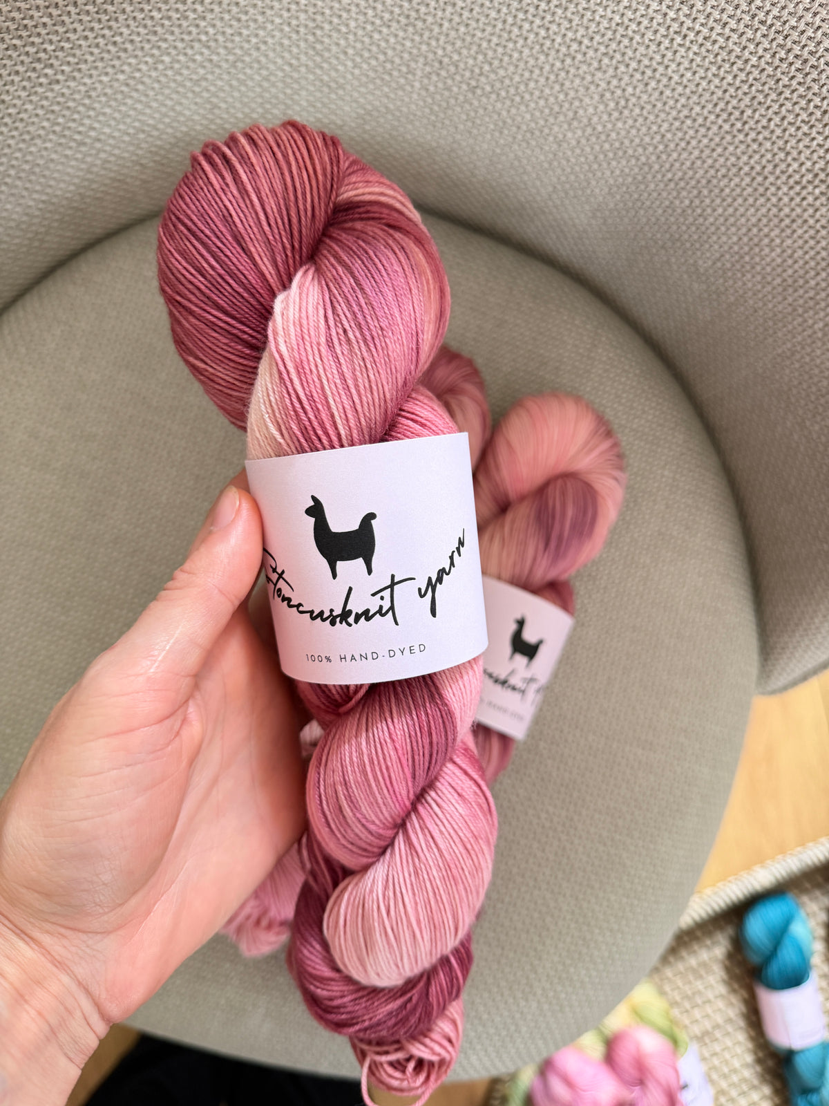 NEW!Hand dyed yarn by Stoncusknit colour 54