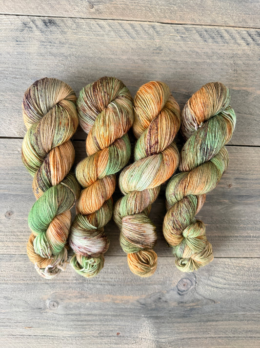 Hand Dyed yarn by Stoncusknit colour 5